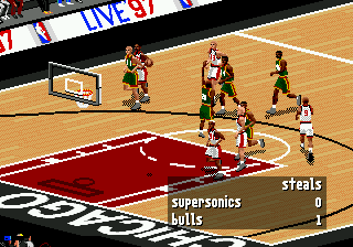 NBA Live 97 (USA, Europe) In game screenshot